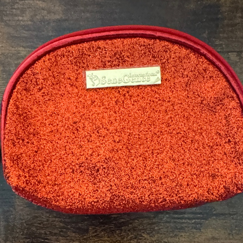 SeneGence Sparkling Red Makeup Pouch